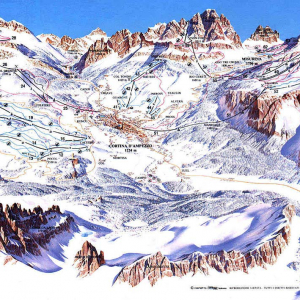Ski map Cortina d'Ampezzo